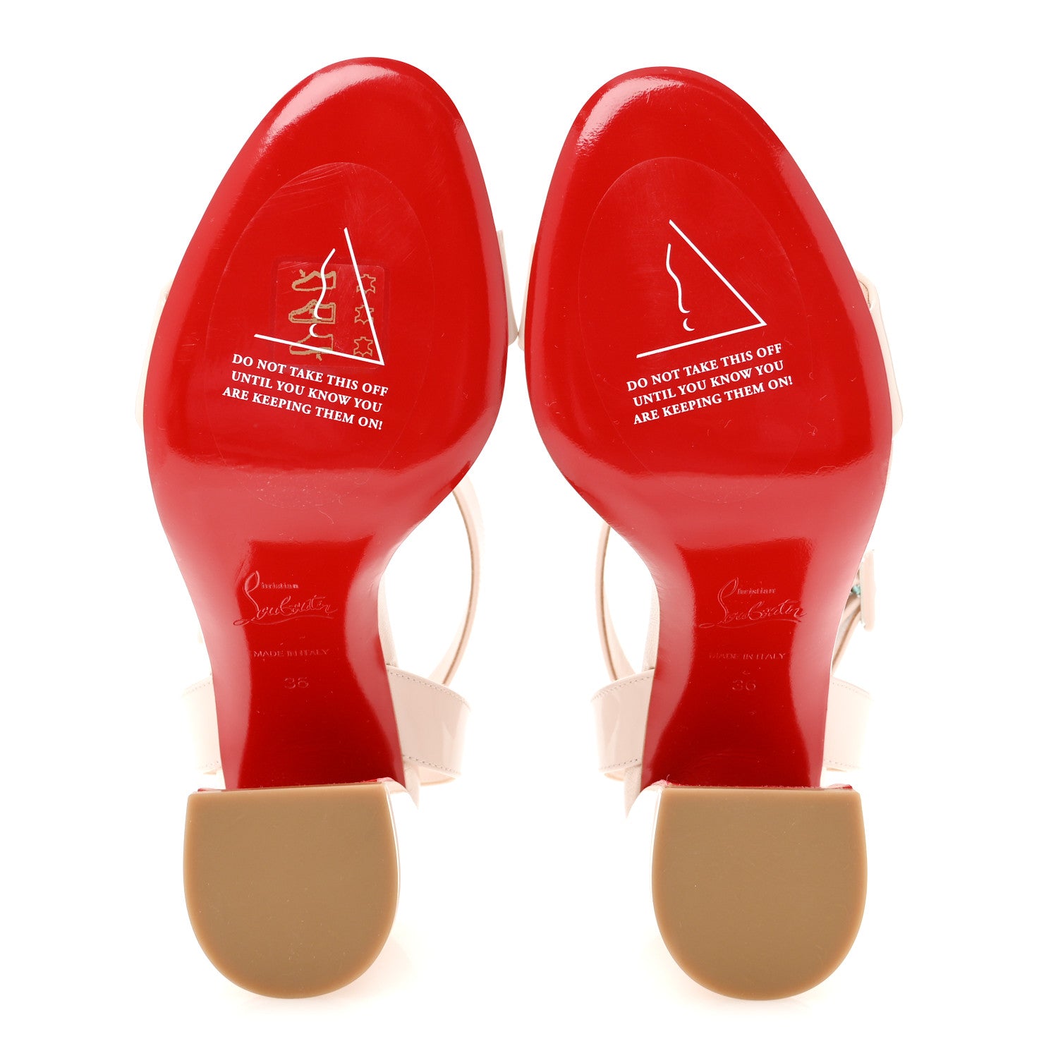 Christian Louboutin Patent Miss Sabina 85 Sandals 36 Leche 6 of 10