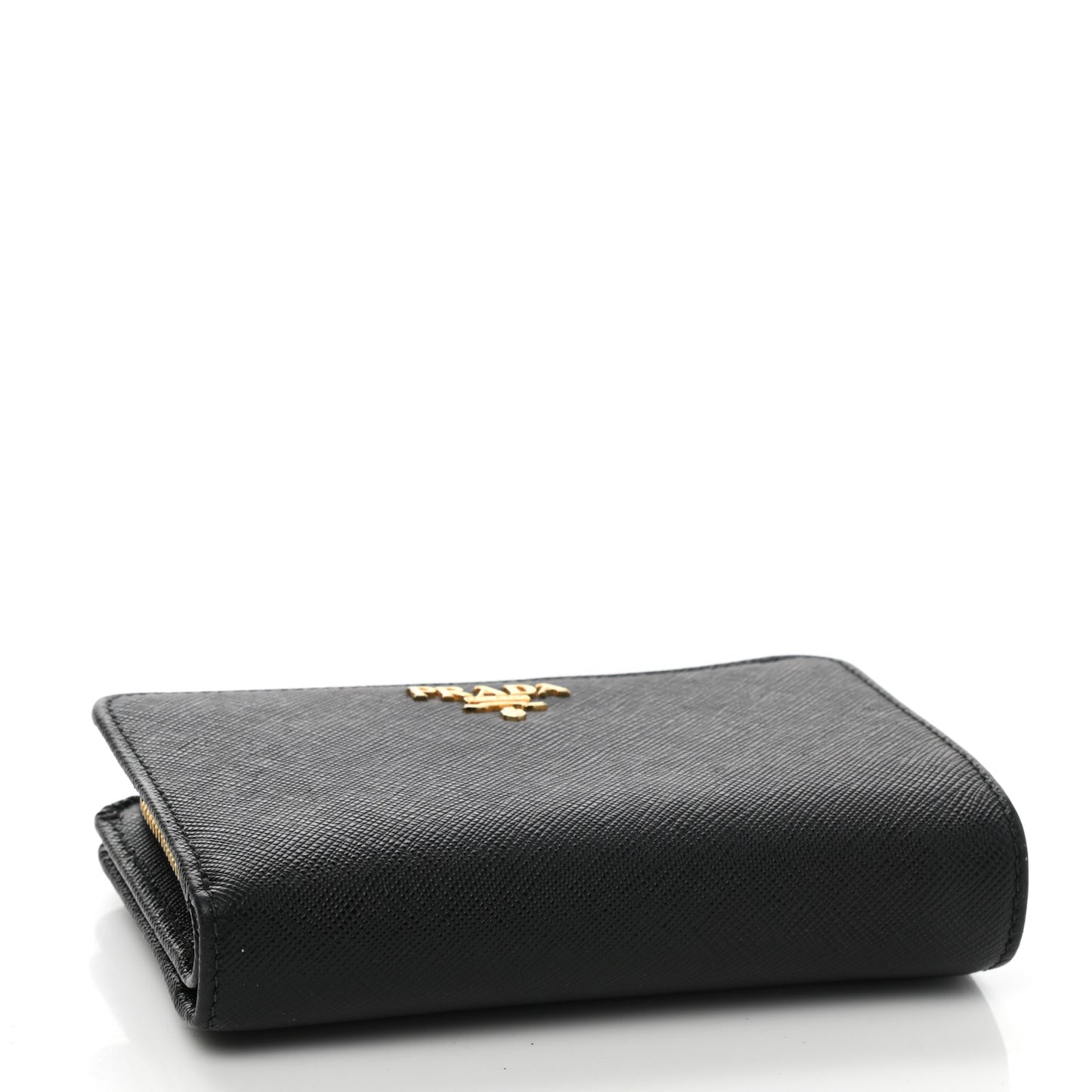 Saffiano Metal Compact Wallet Black