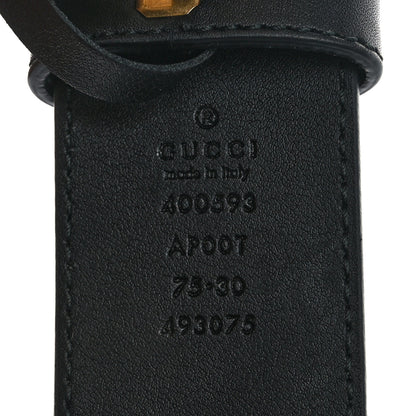 Gucci Calfskin Double G 40mm Belt 75 30 Black 3 of 6