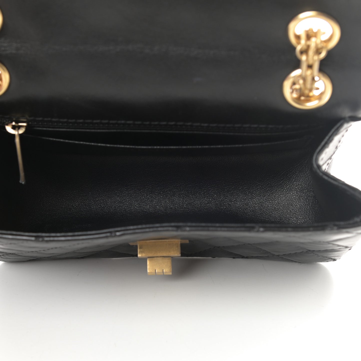 Aged Calfskin Quilted 2.55 Reissue Mini Flap Black