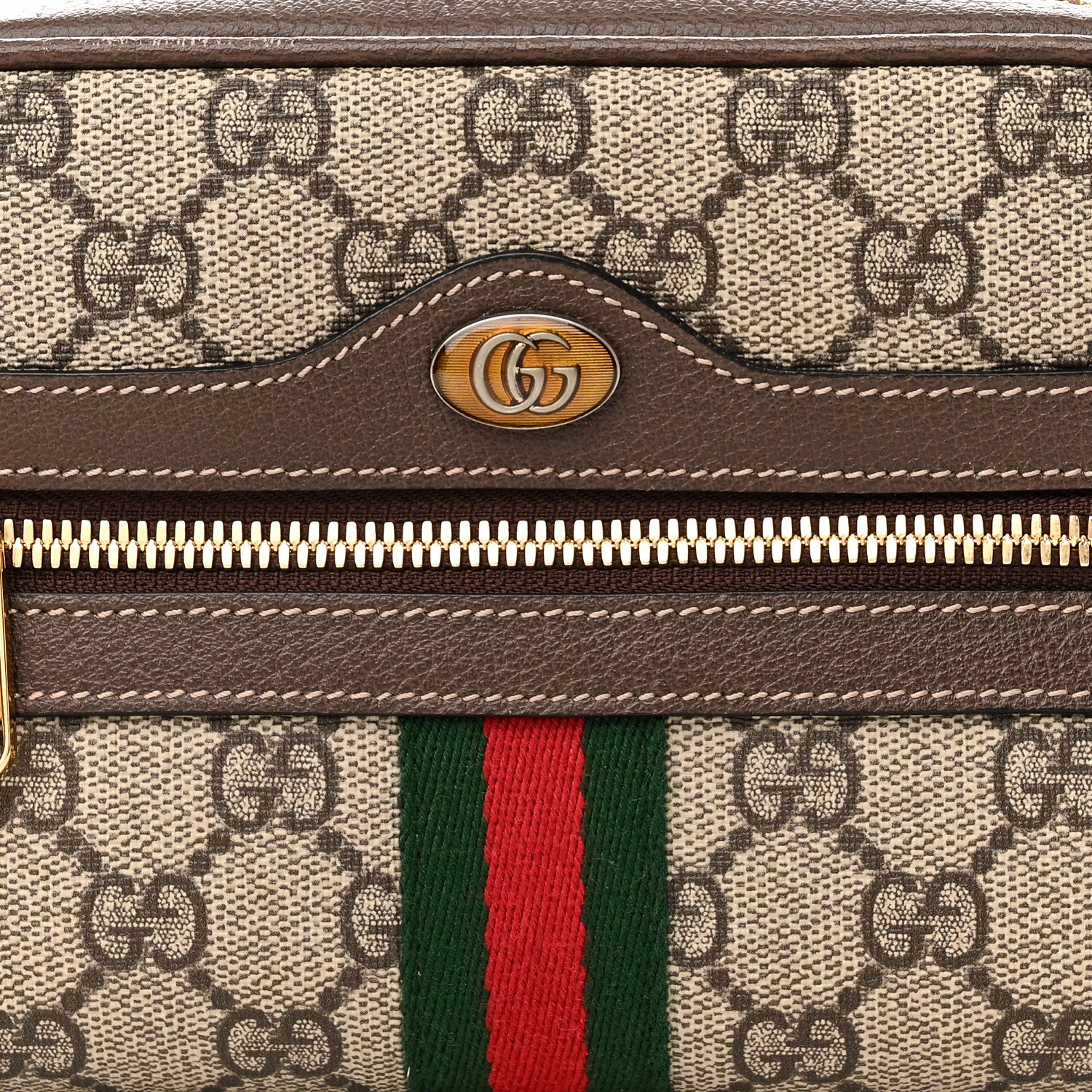 Gucci GG Supreme Monogram Web Small Ophidia Belt Bag 95 38 Dark Brown 8 of 10