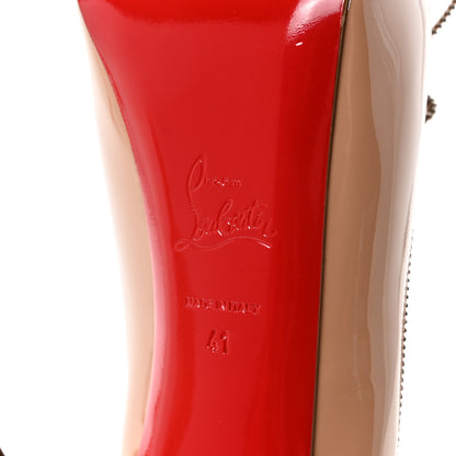 Christian Louboutin Patent Colbina 120 Pumps 41 Nude Silver 7 of 8
