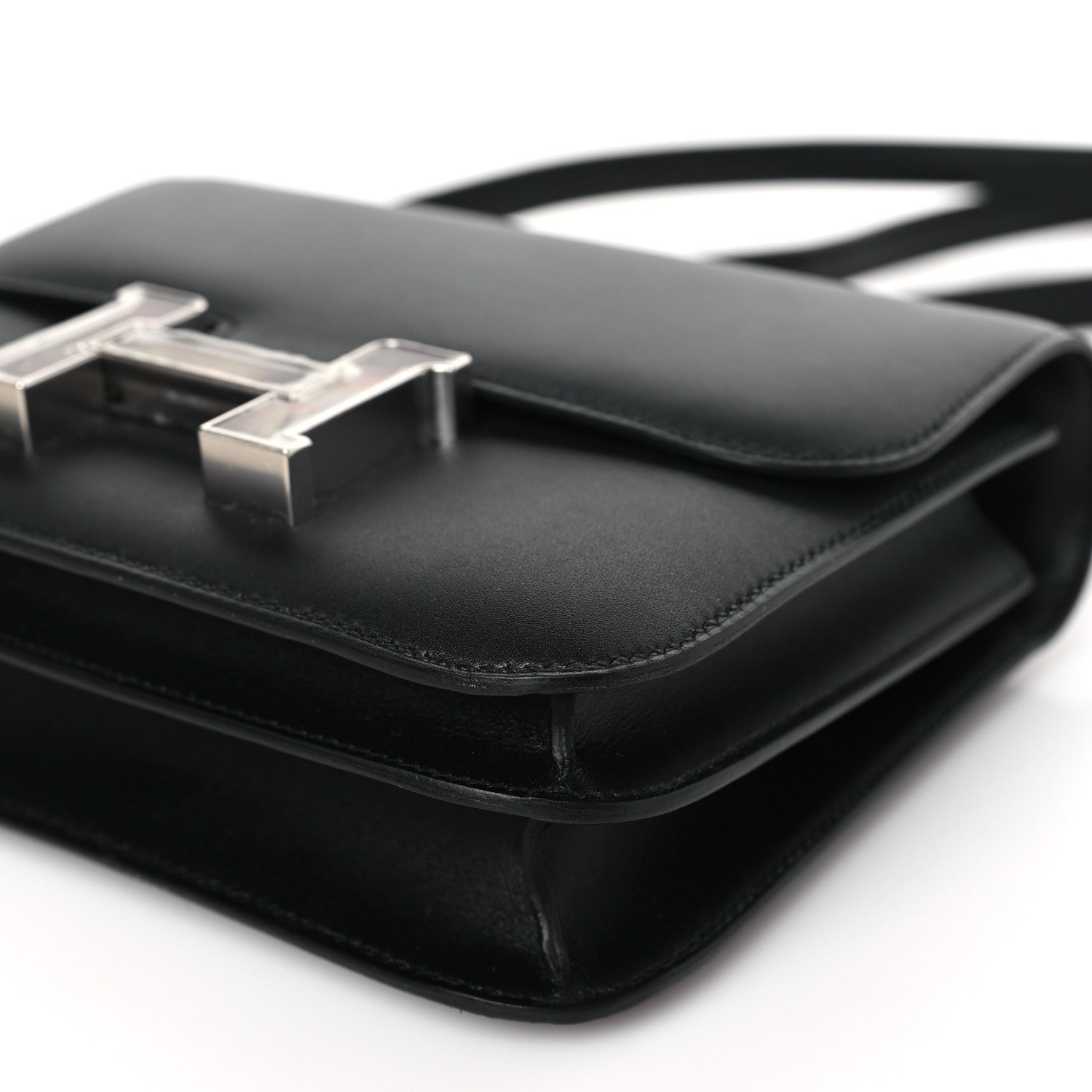 Hermes Sombrero Mother Of Pearl Constance 18 Black 9 of 10