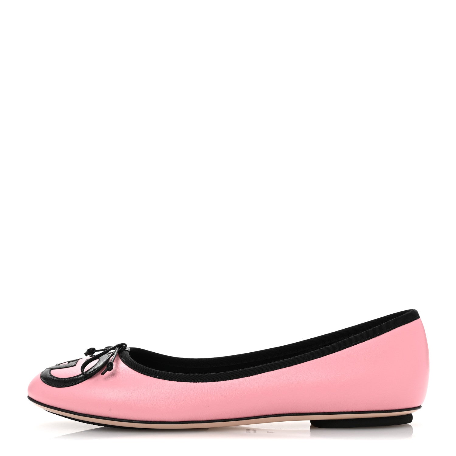 Gucci Malaga Kid Jarret Ballet Flats 38 Pink Black 1 of 11