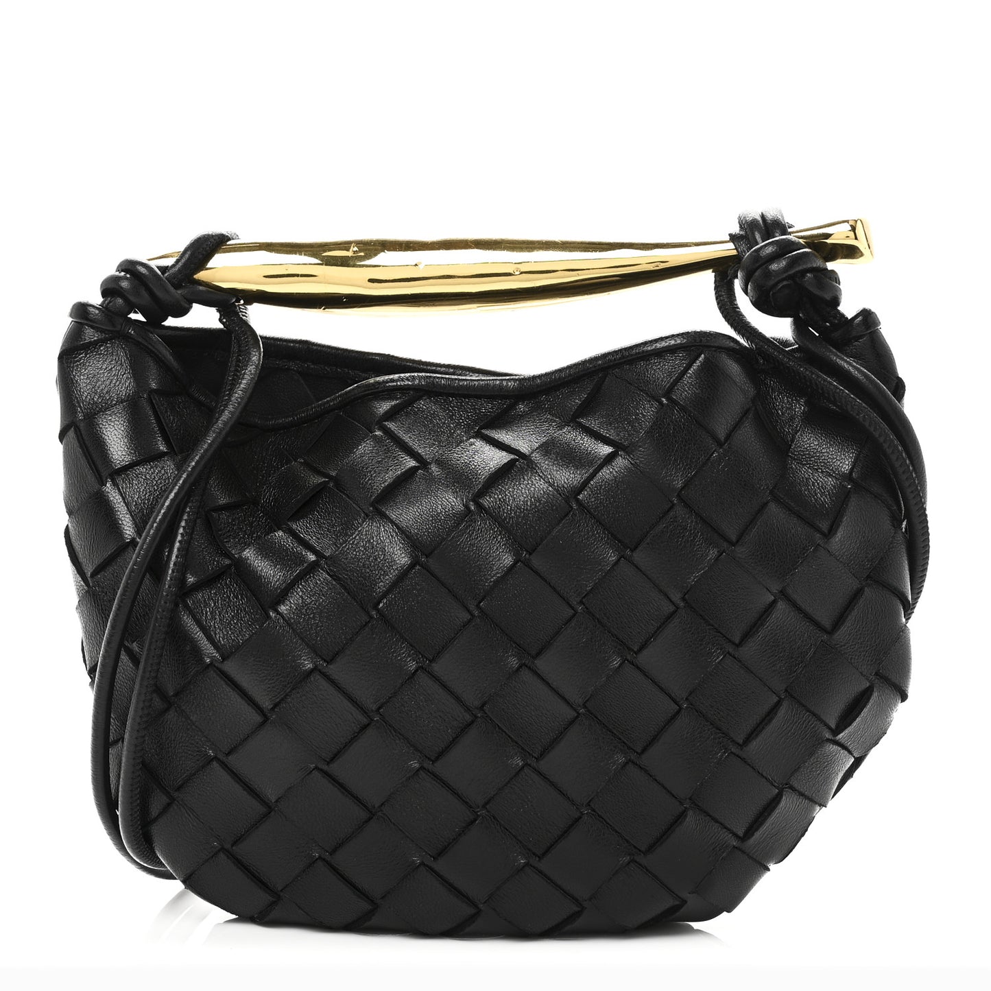 Nappa Intrecciato Mini Sardine Bag Black