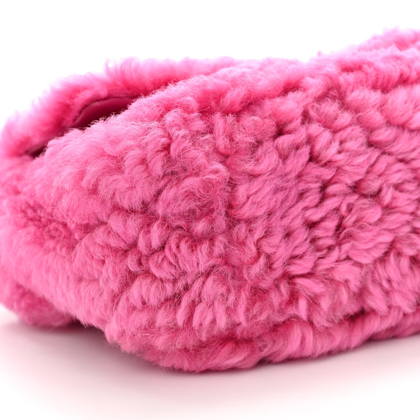 Shearling Sheepskin Medium Chanel 19 Flap Pink