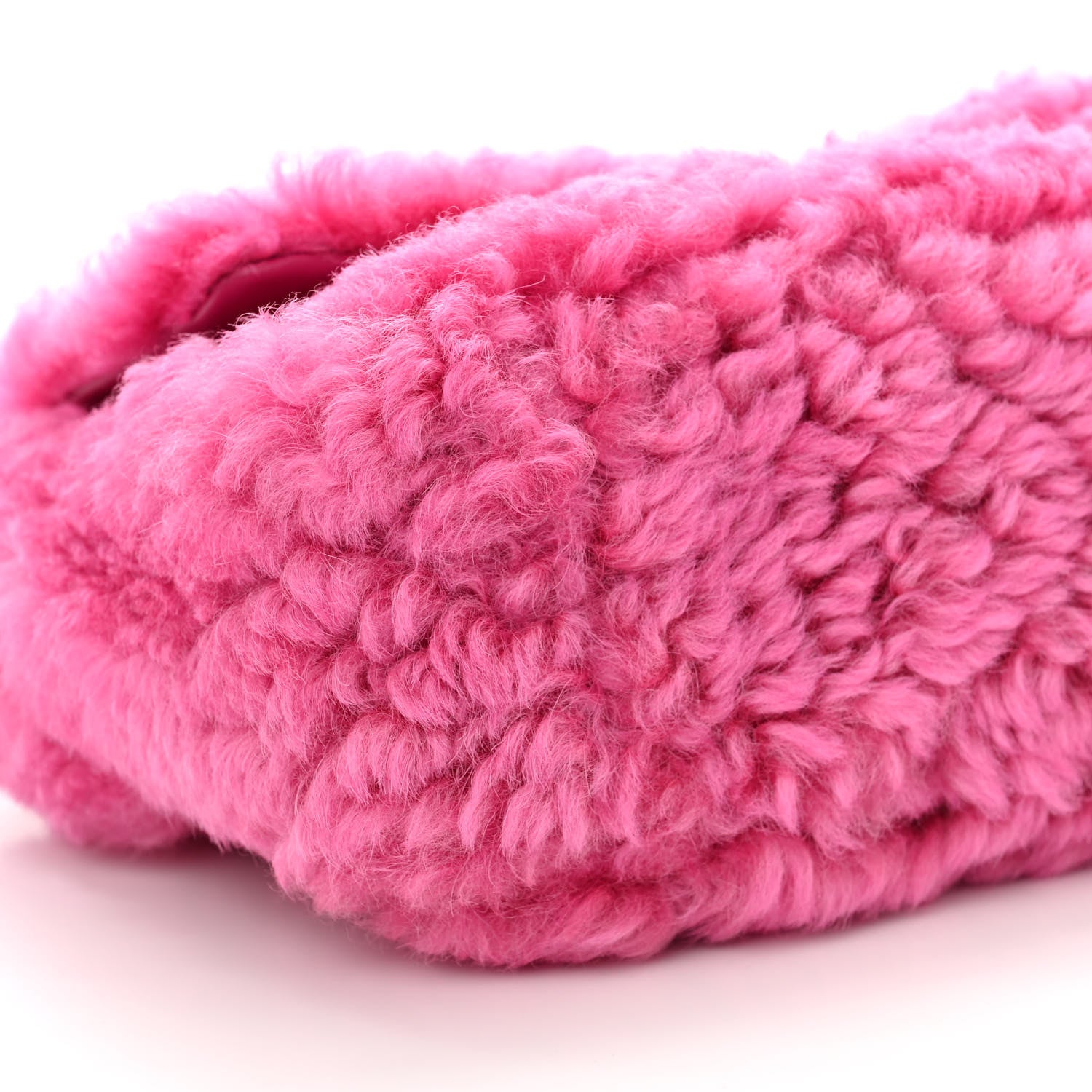 Chanel Shearling Sheepskin Medium Chanel 19 Flap Pink 9 of 10
