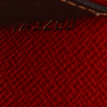 Louis Vuitton Damier Ebene Emilie Wallet Red 7 of 8