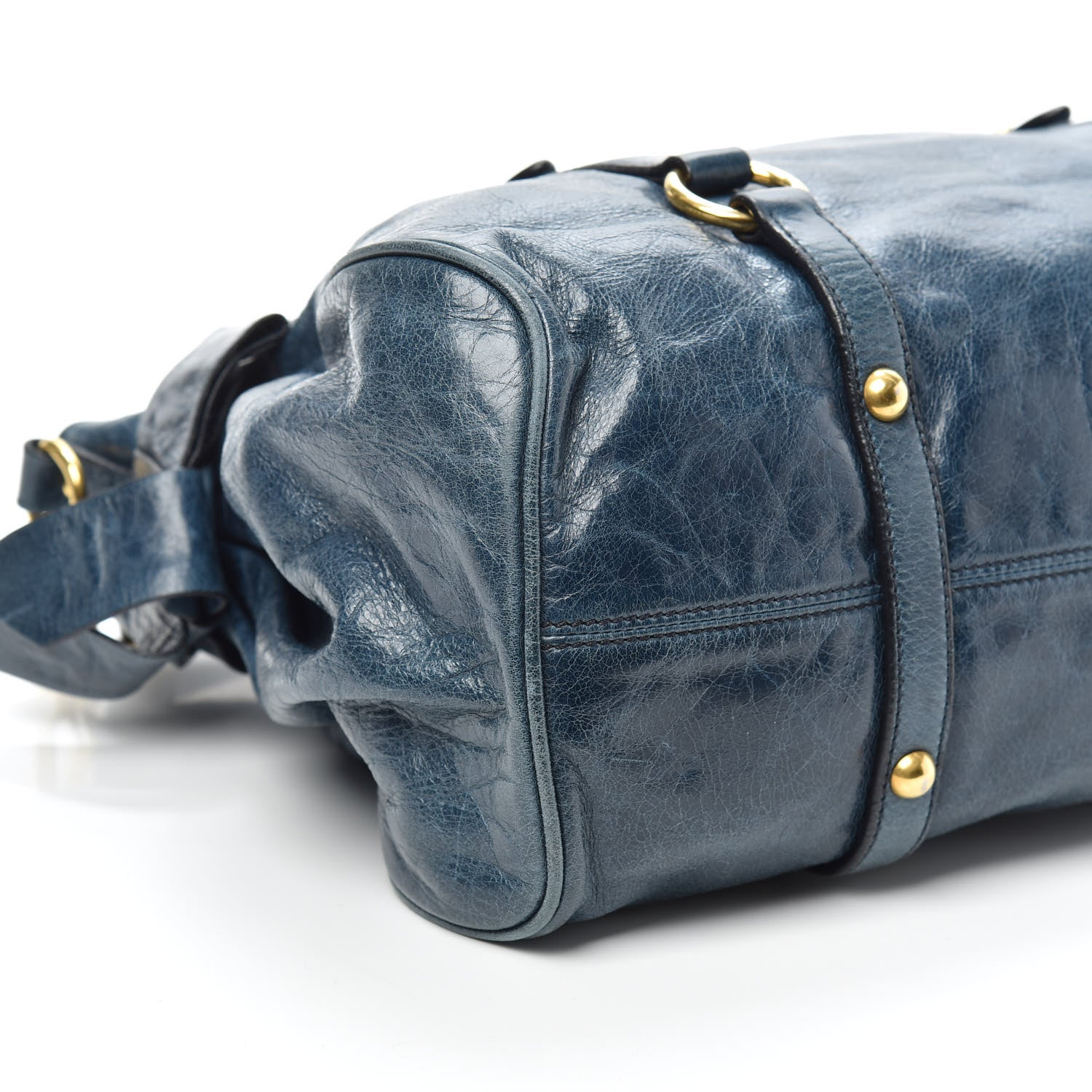 Miu Miu Vitello Lux Medium Bow Bag Bluette 8 of 9