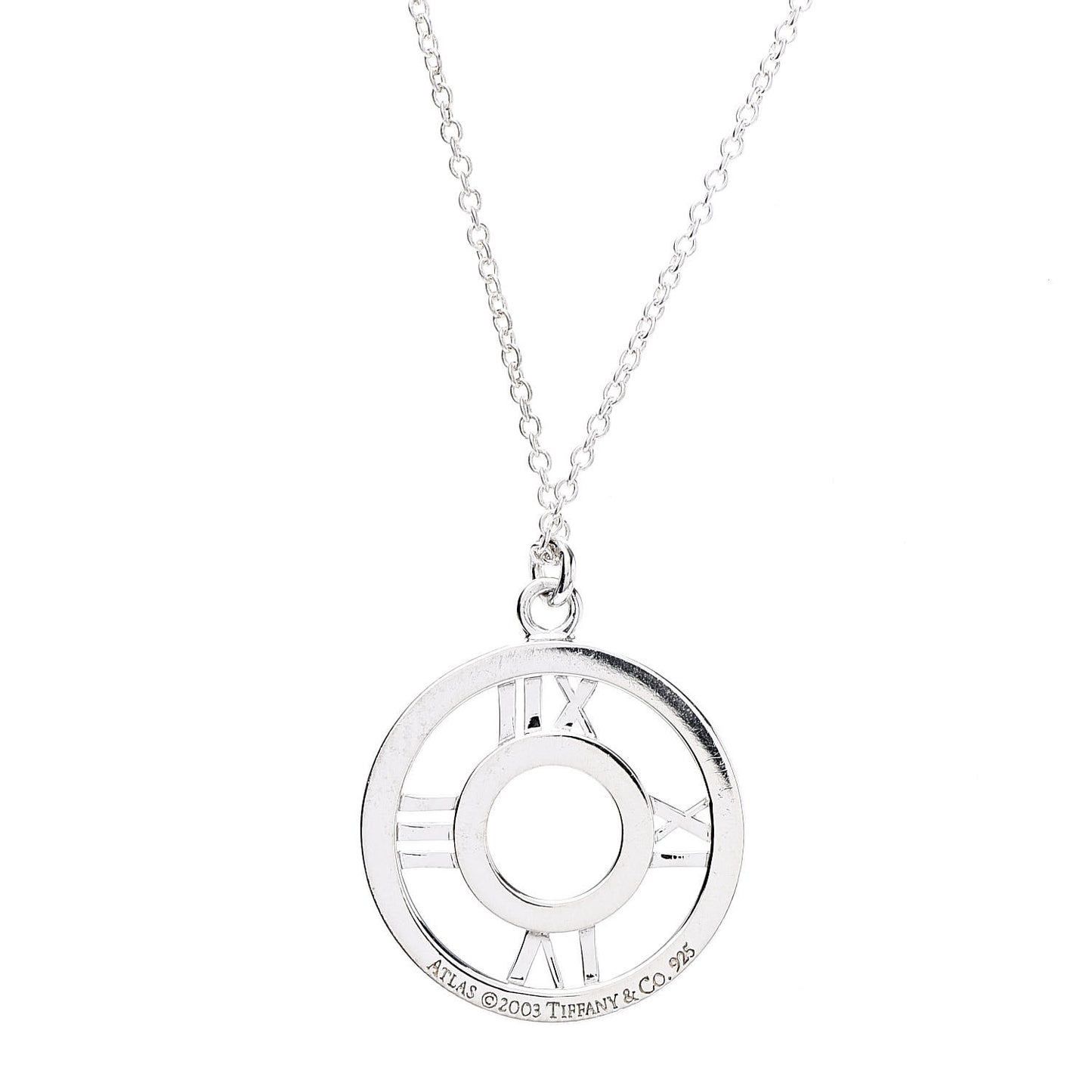 Sterling Silver Medium Atlas Open Pendant Necklace