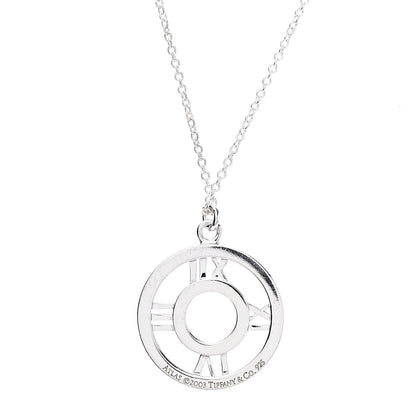 Tiffany Sterling Silver Medium Atlas Open Pendant Necklace 5 of 7