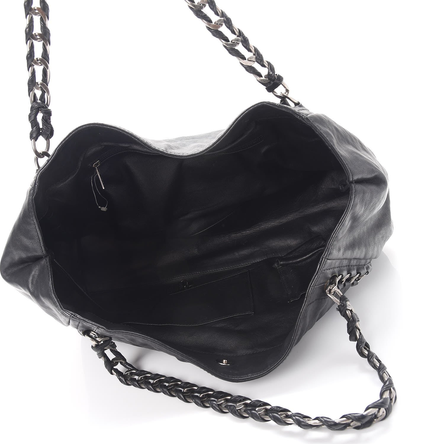Chanel Glazed Calfskin East West Modern Chain Tote Black 5 of 13