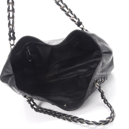 Chanel Glazed Calfskin East West Modern Chain Tote Black 5 of 13