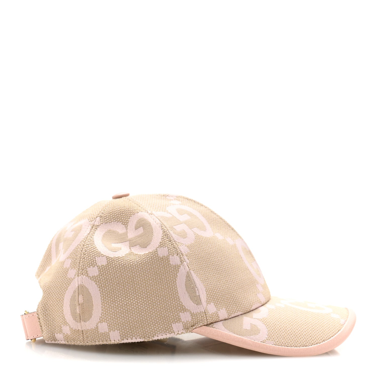 Gucci Monogram Jumbo GG Mosteri Baseball Hat S 56 Beige Light Pink 5 of 8