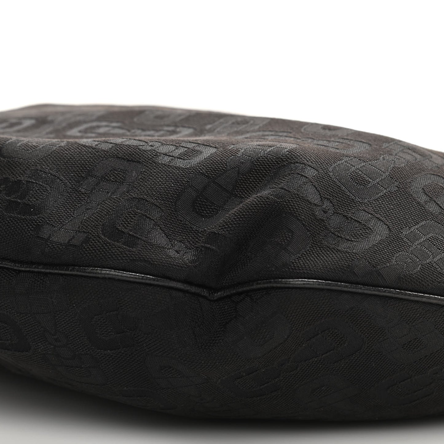 Canvas Horsebit Glam Hobo Black