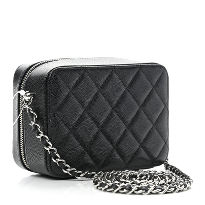 Chanel Caviar Quilted CC Vanity Case With Chain Black 3 of 9