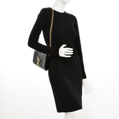 Louis Vuitton Calfskin Chain Louise GM Black 2 of 10