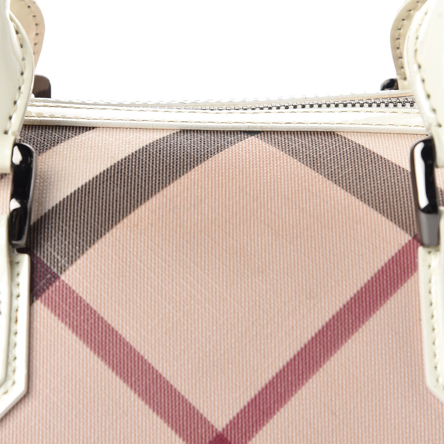 Supernova Check Patent Mini Chester Bowling Bag White