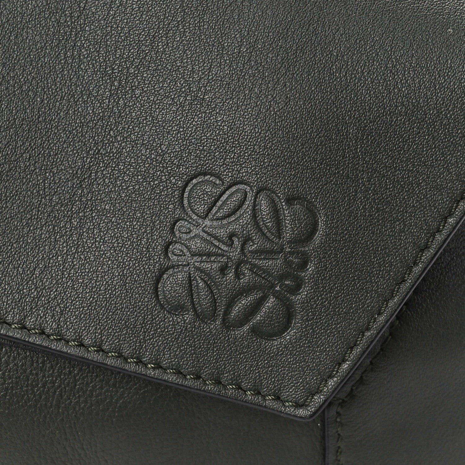 Loewe Calfskin Puzzle Hobo Army Green 7 of 10