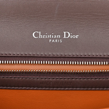 Christian Dior Calfskin Lambskin Paradise Medium Diorama Flap Bag Burgundy Multicolor 6 of 16
