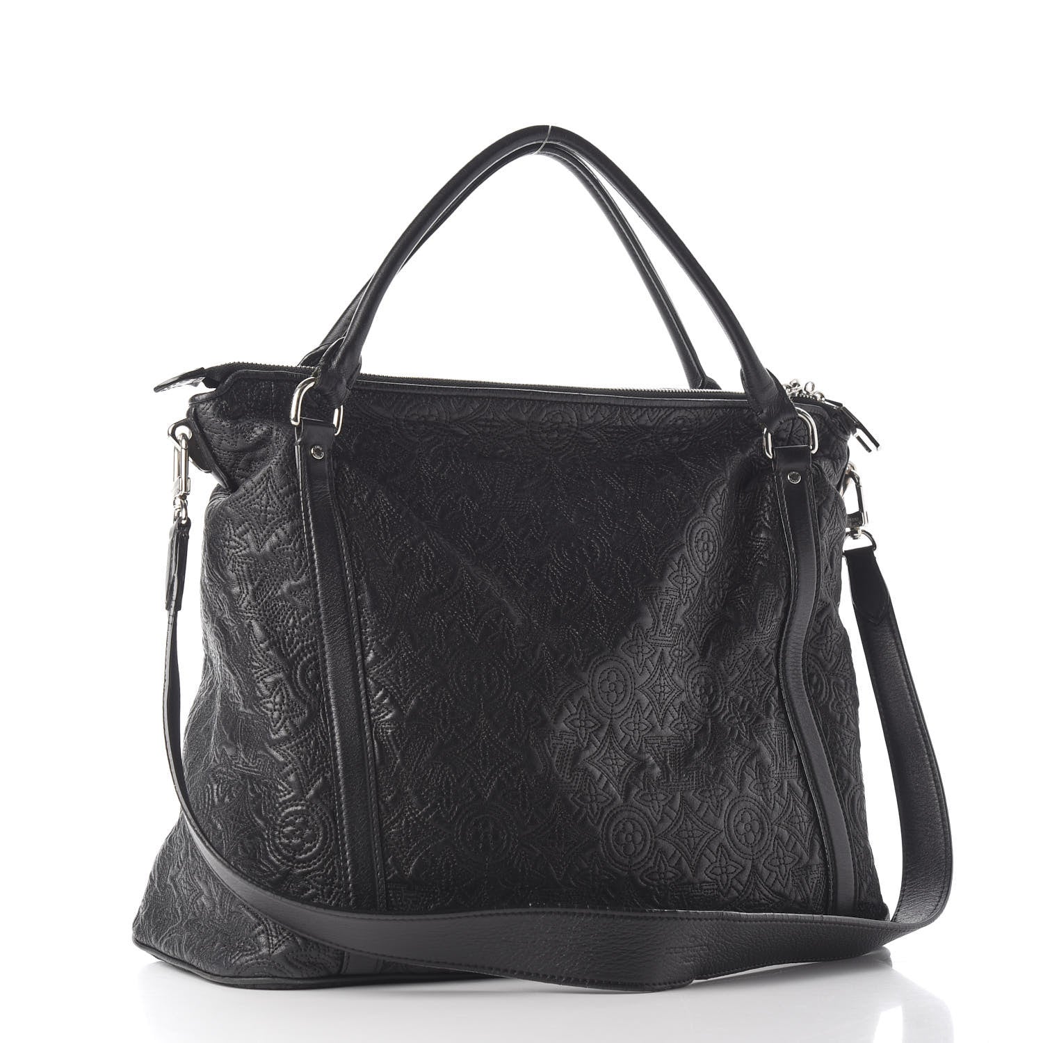 Louis Vuitton Monogram Lambskin Antheia Ixia GM Black 2 of 10