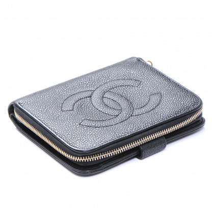 Chanel Caviar Zip Around Wallet Black 4 of 8
