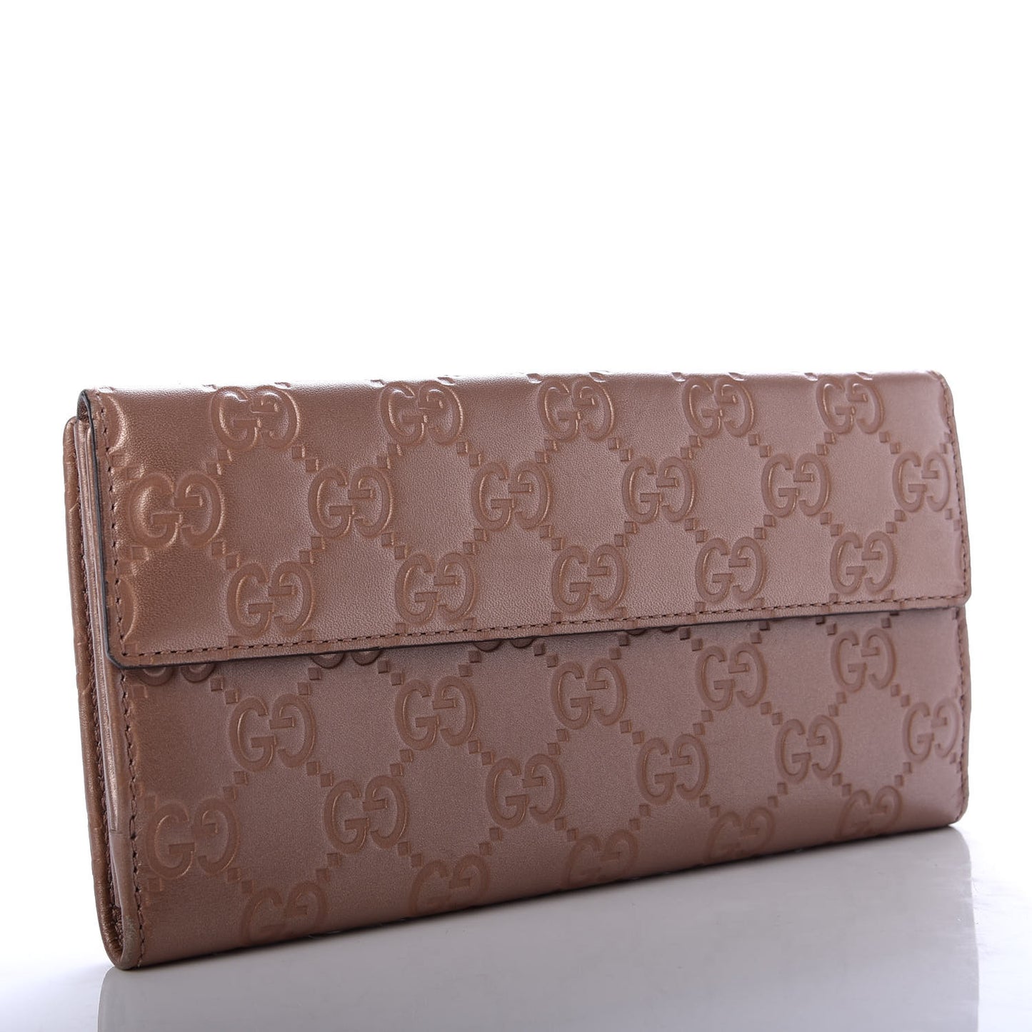 Guccissima Heart Continental Wallet Mauve