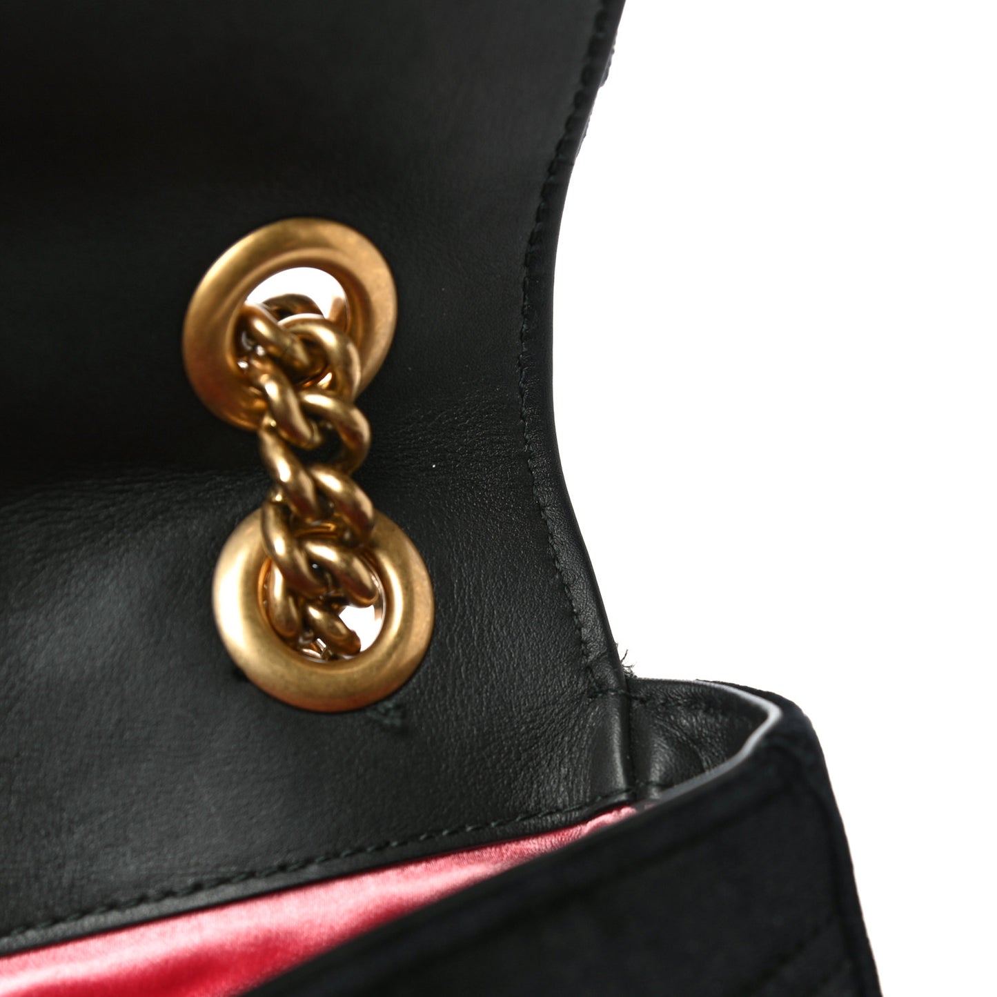 Velvet Matelasse Mini GG Marmont Shoulder Bag Black