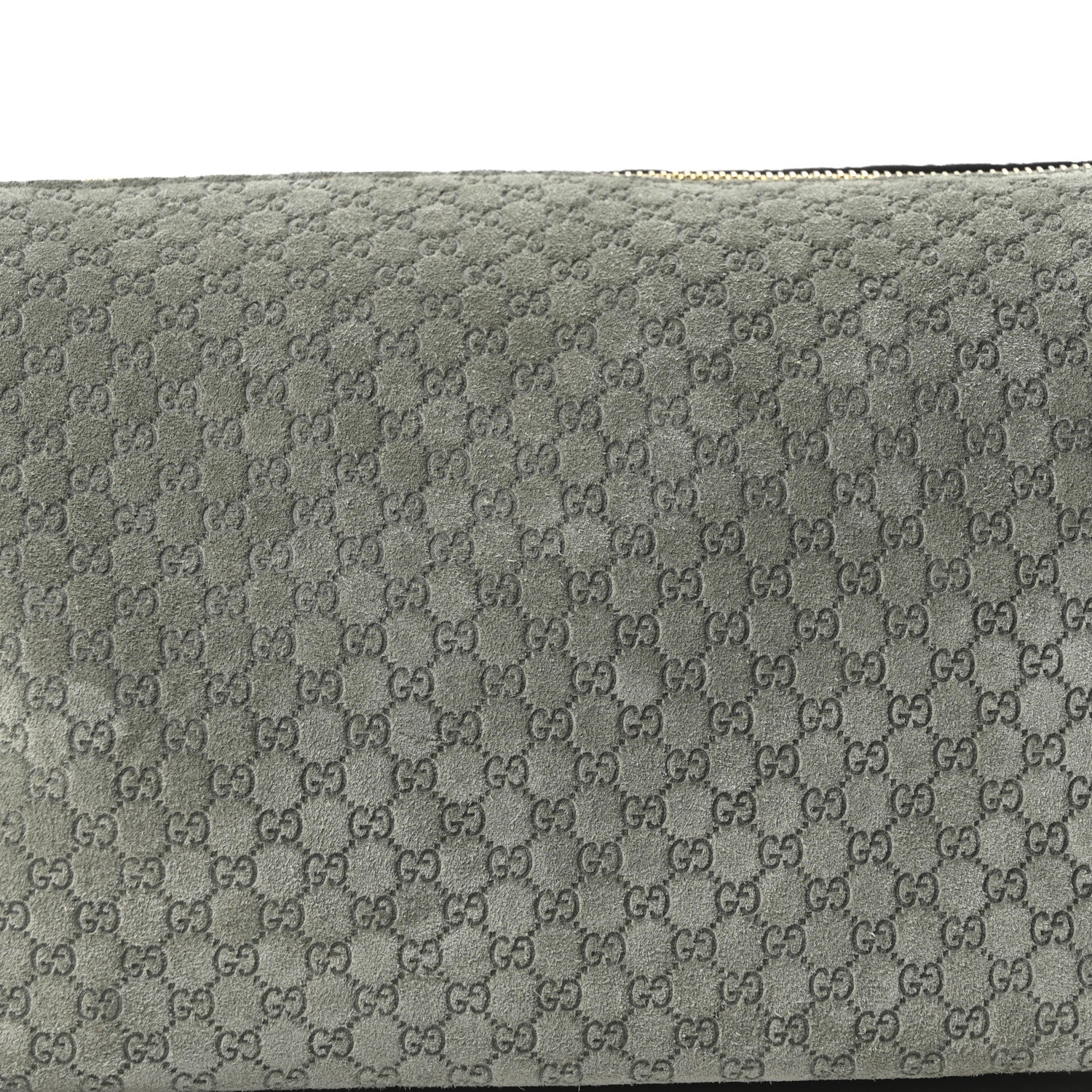 Gucci Suede GG Monogram Half Horsebit Medium Shoulder Bag Sage 8 of 10