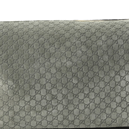 Gucci Suede GG Monogram Half Horsebit Medium Shoulder Bag Sage 8 of 10