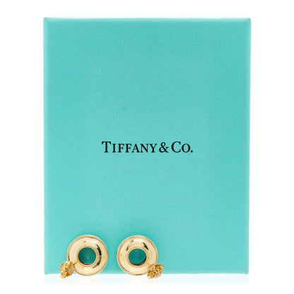 Tiffany Sterling Silver 18K Yellow Gold Paloma Picasso Magic Disc Earrings 11 of 11