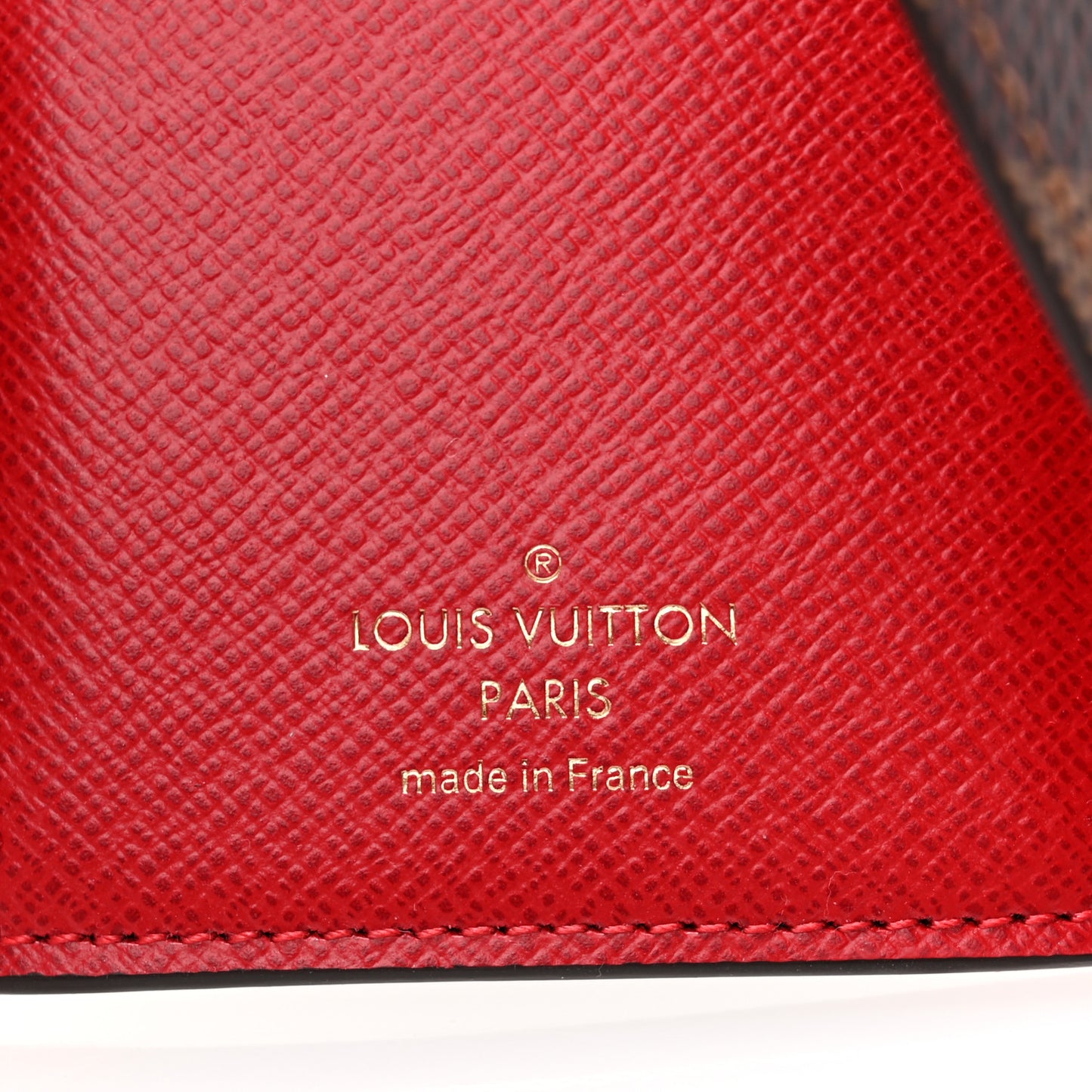 Damier Ebene Victorine Wallet Cherry