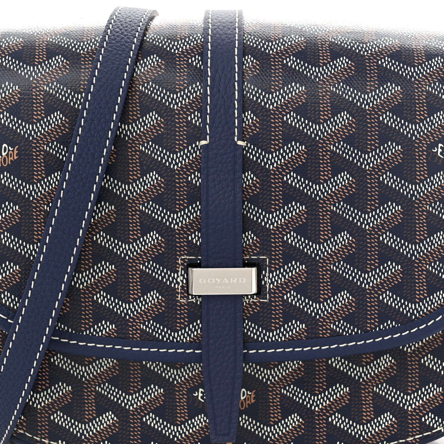Goyard Goyardine Belvedere II MM Messenger Bag Navy 7 of 9