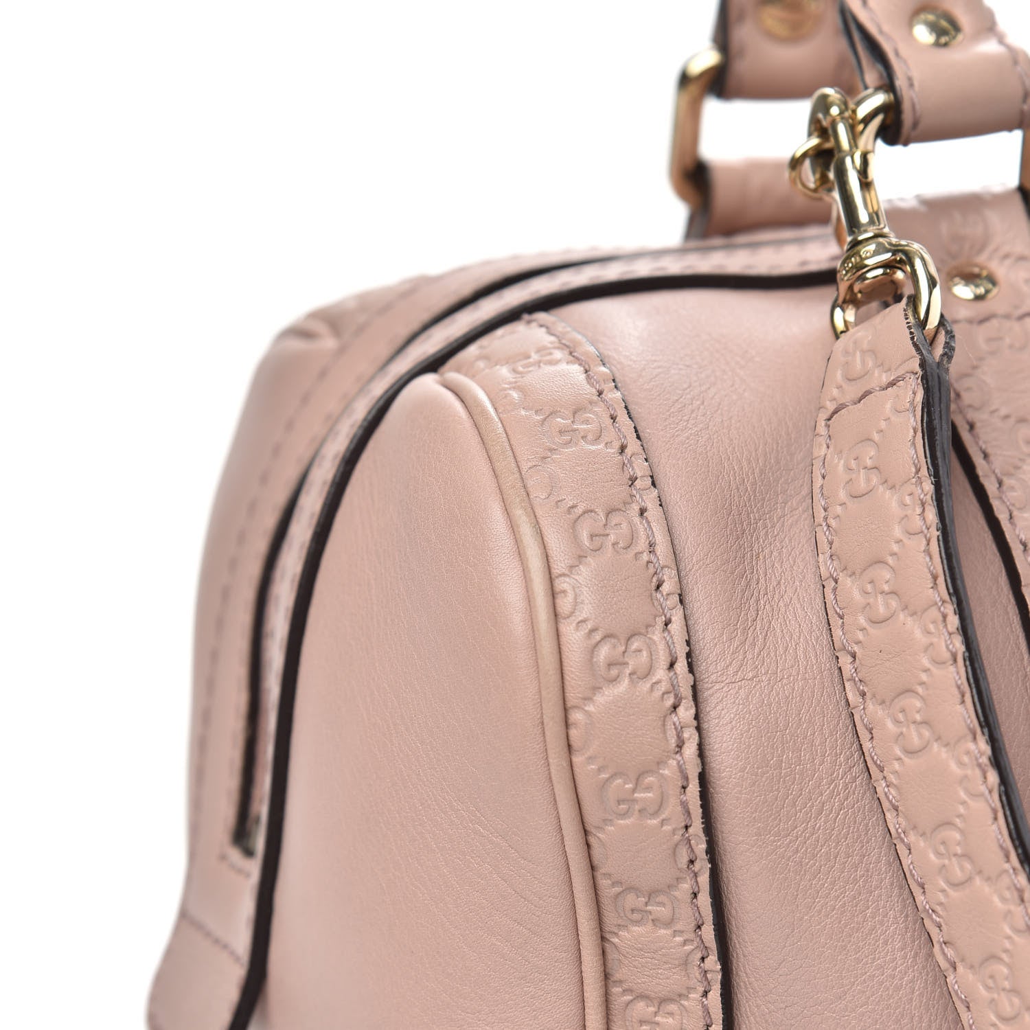 Gucci Calfskin Microguccissima Trim Medium Boston Pink 13 of 16