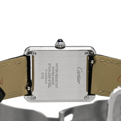 Cartier Stainless Steel Calfskin 24mm Tank Solo Quartz Watch 4 of 5
