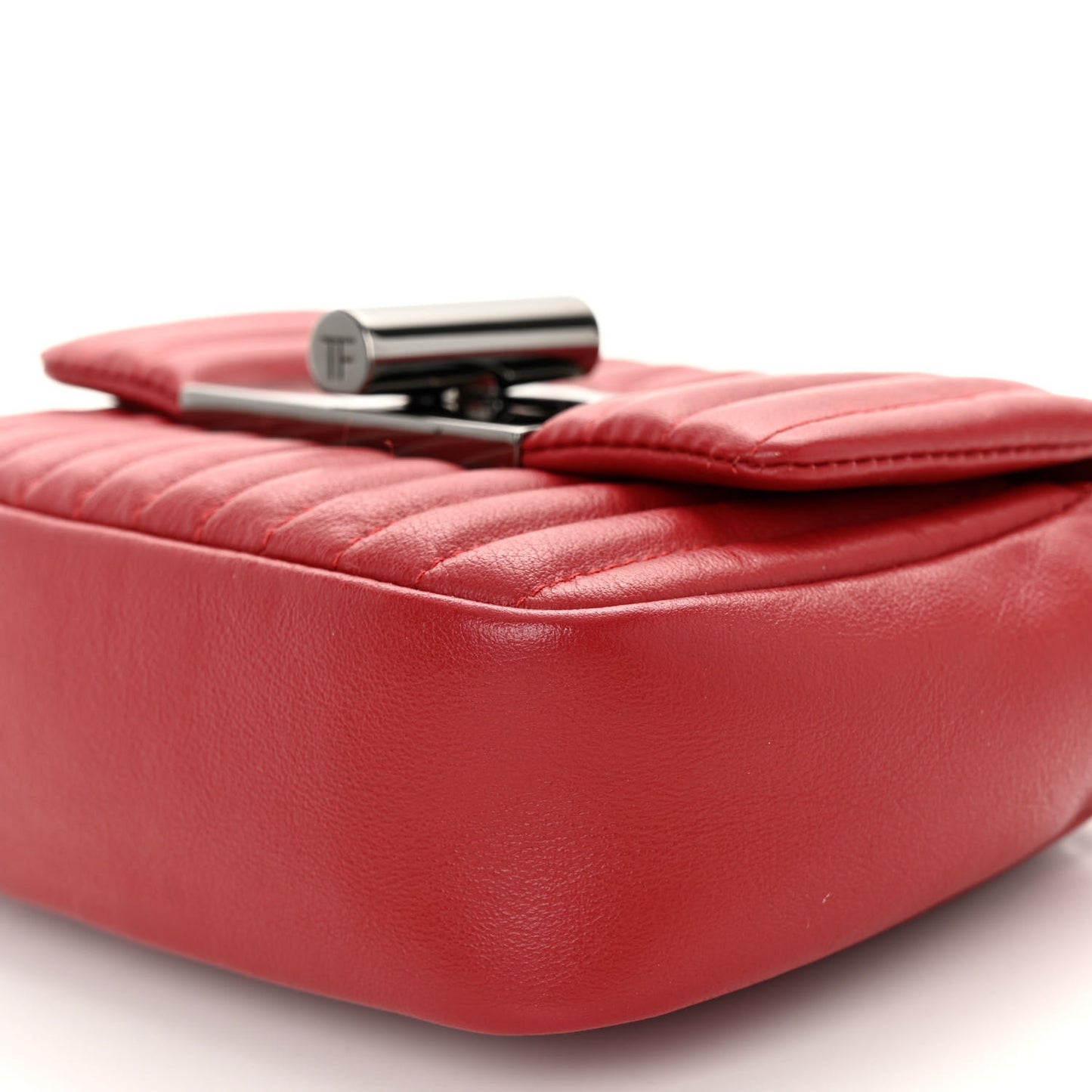 TOM FORD Calfskin Quilted Small Natalia Shoulder Bag Fire