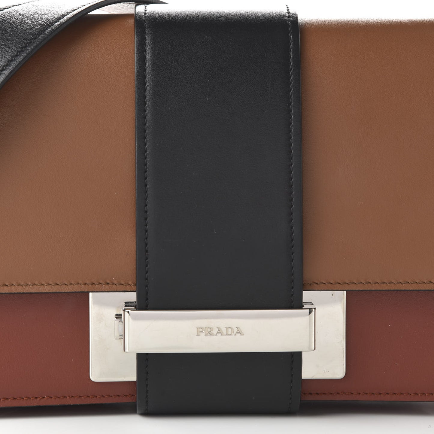 City Calf Ribbon Bag Cognac Cotto Black