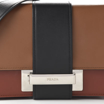 Prada City Calf Ribbon Bag Cognac Cotto Black 9 of 9