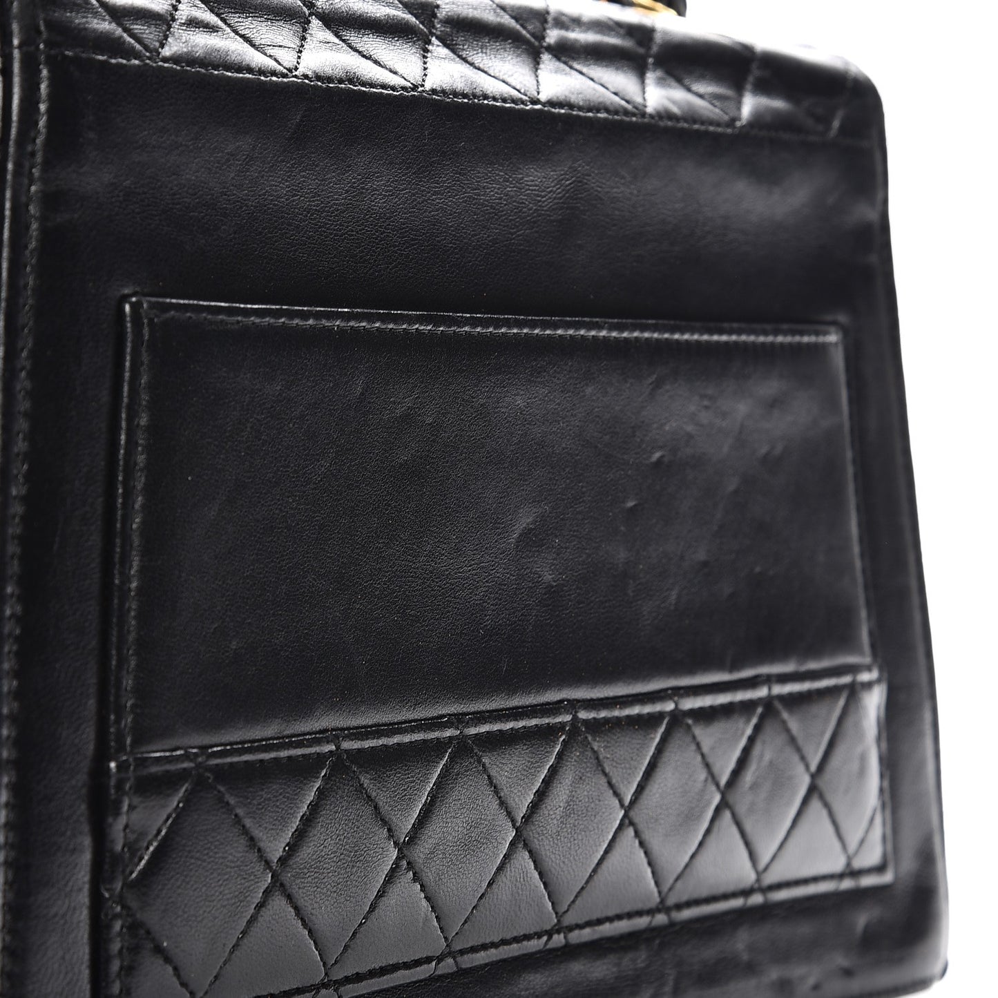 Lambskin Quilted Small Kelly Flap Black