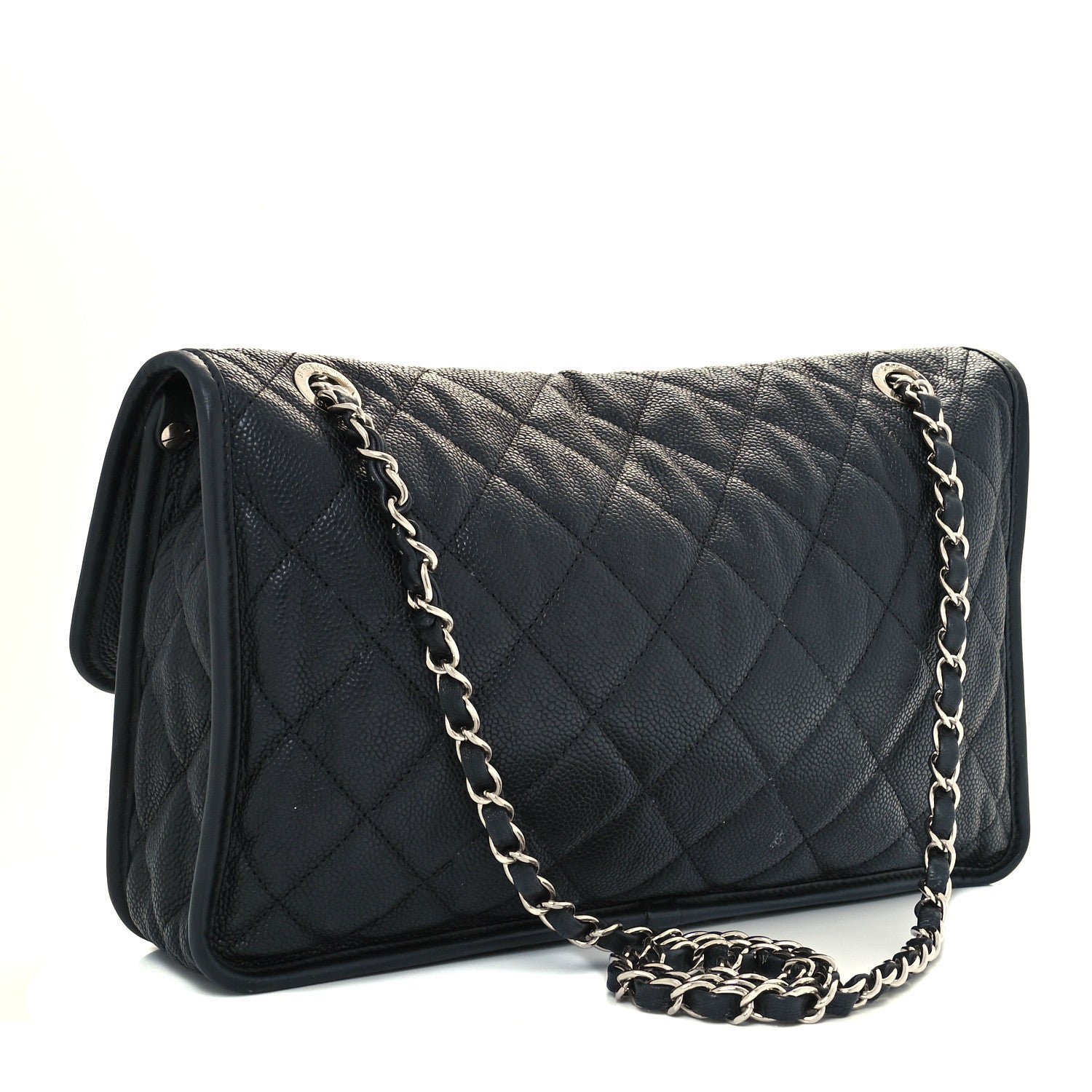 Chanel Caviar Quilted Large French Riviera Flap Black 3 of 11
