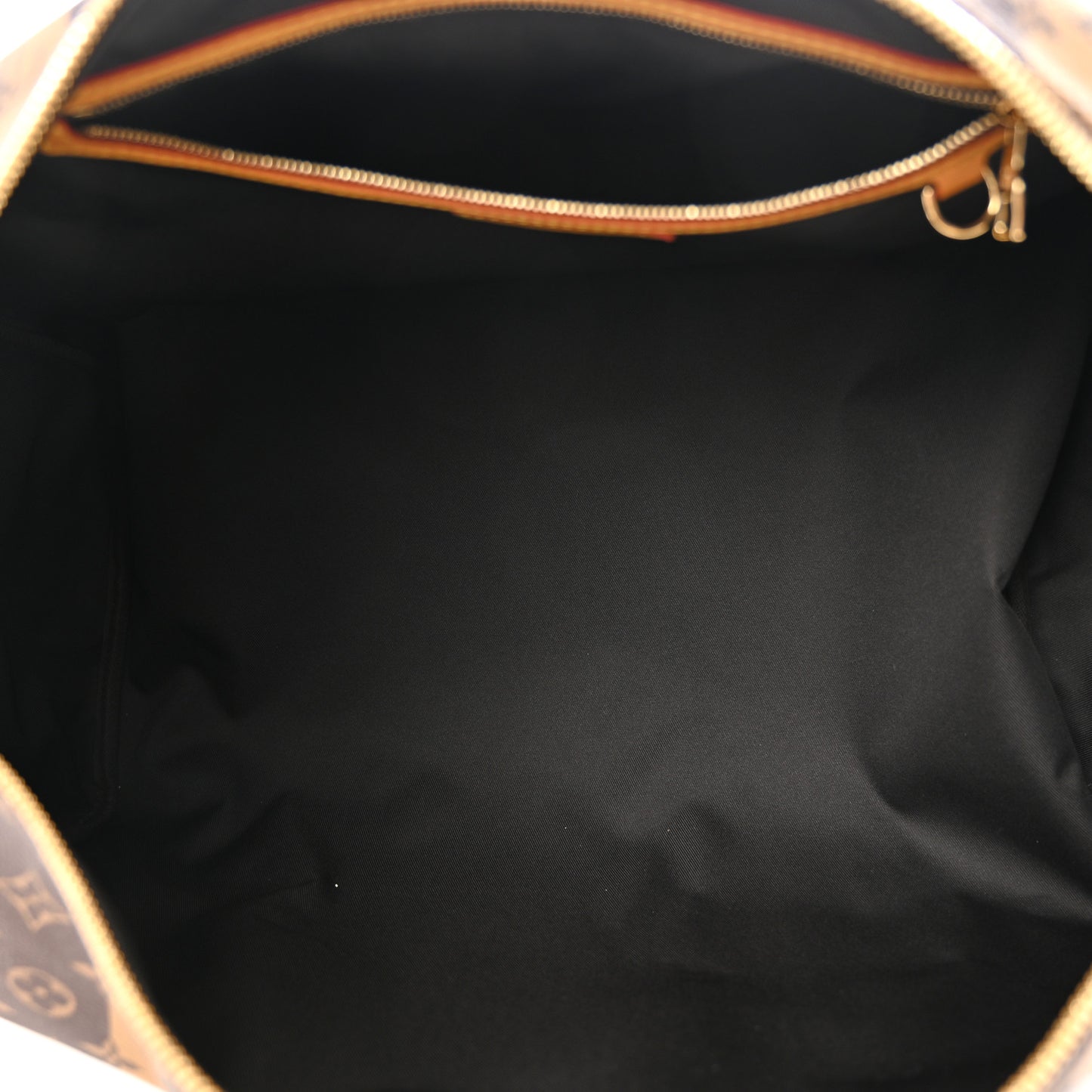 X NIGO Reverse Monogram Stripe Keepall Bandouliere 50 Brown