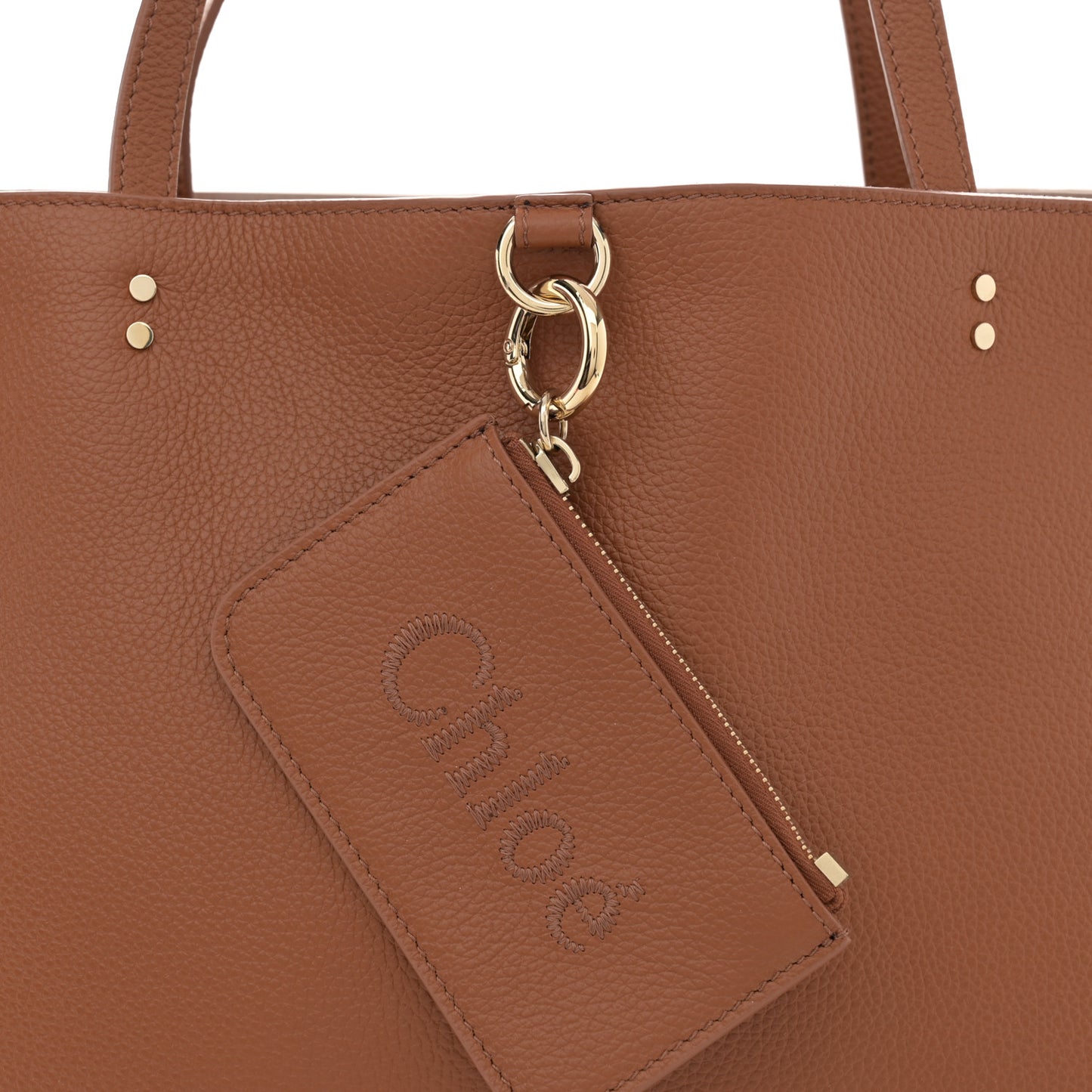 Calfskin Medium East West Sense Tote Tan