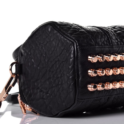 Alexander Wang Pebbled Lambskin Mini Rockie Black Rose Gold Hardware 8 of 9