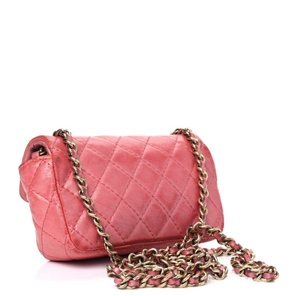 Chanel Iridescent Lambskin Quilted Precious Jewel Extra Mini Flap Pink 2 of 14