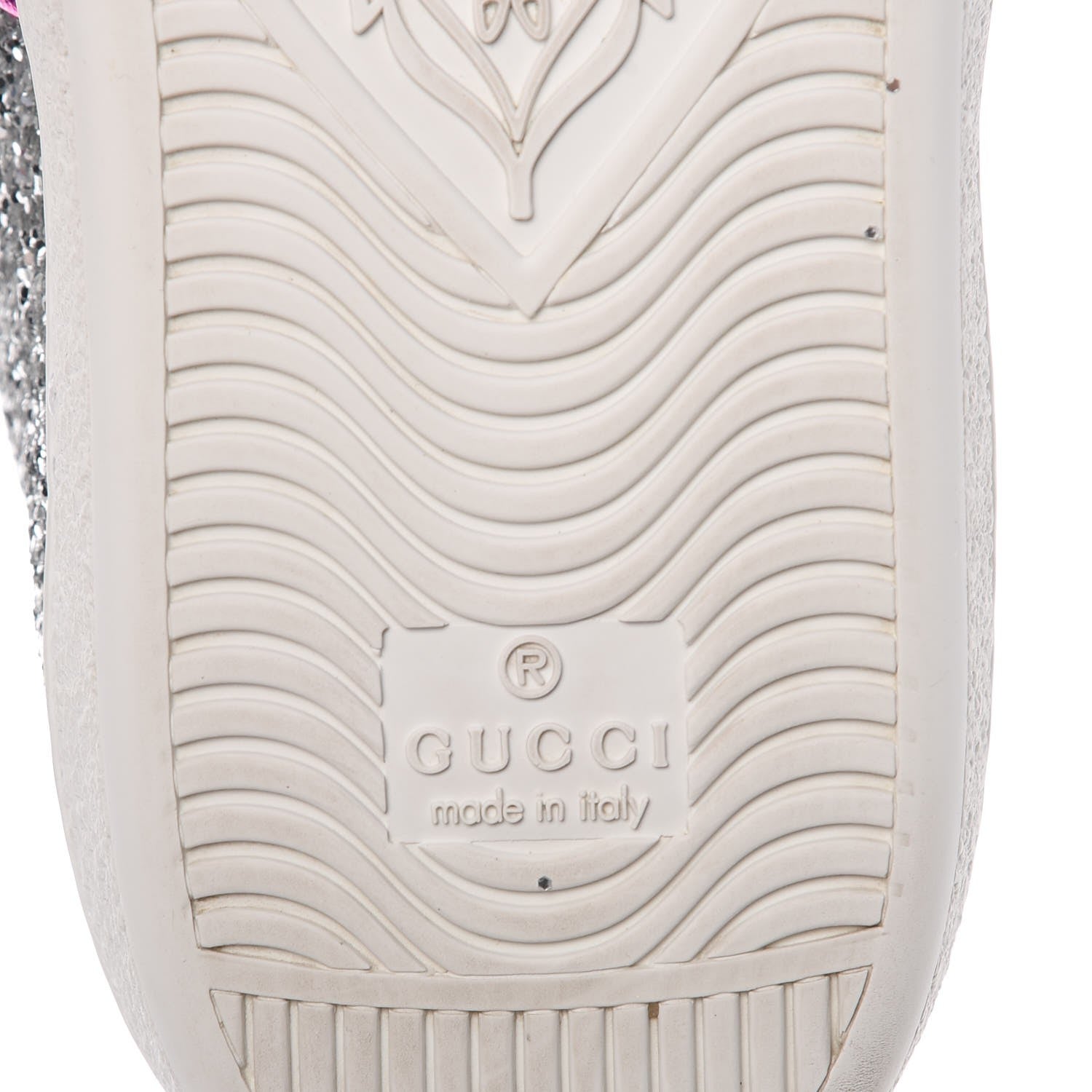 Gucci Glitter Web Ace Sneakers 38 Silver 10 of 14