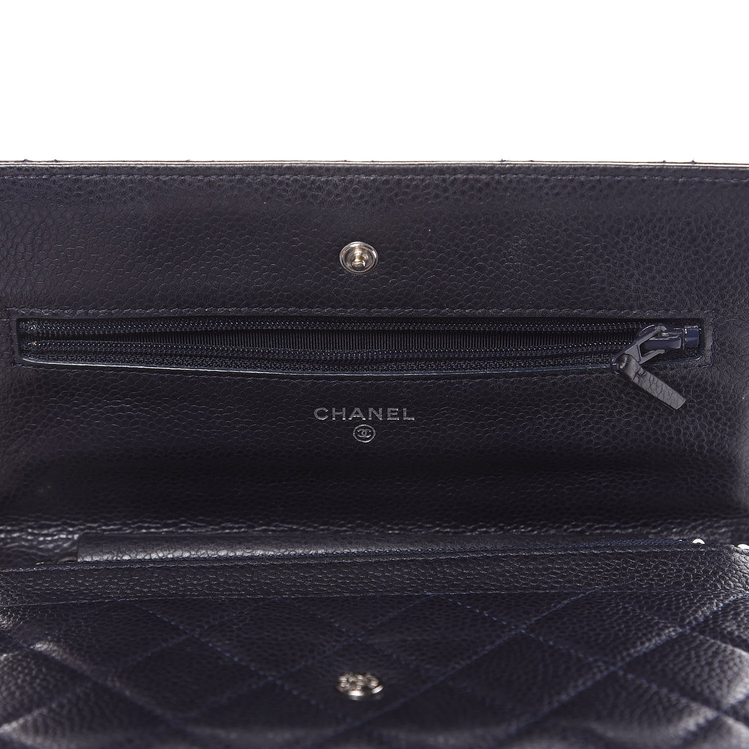 Chanel Caviar Quilted Wallet On Chain WOC Navy Blue 13 of 17