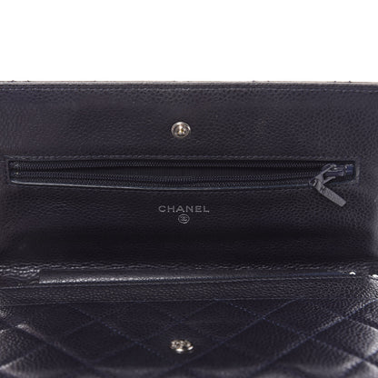 Chanel Caviar Quilted Wallet On Chain WOC Navy Blue 13 of 17