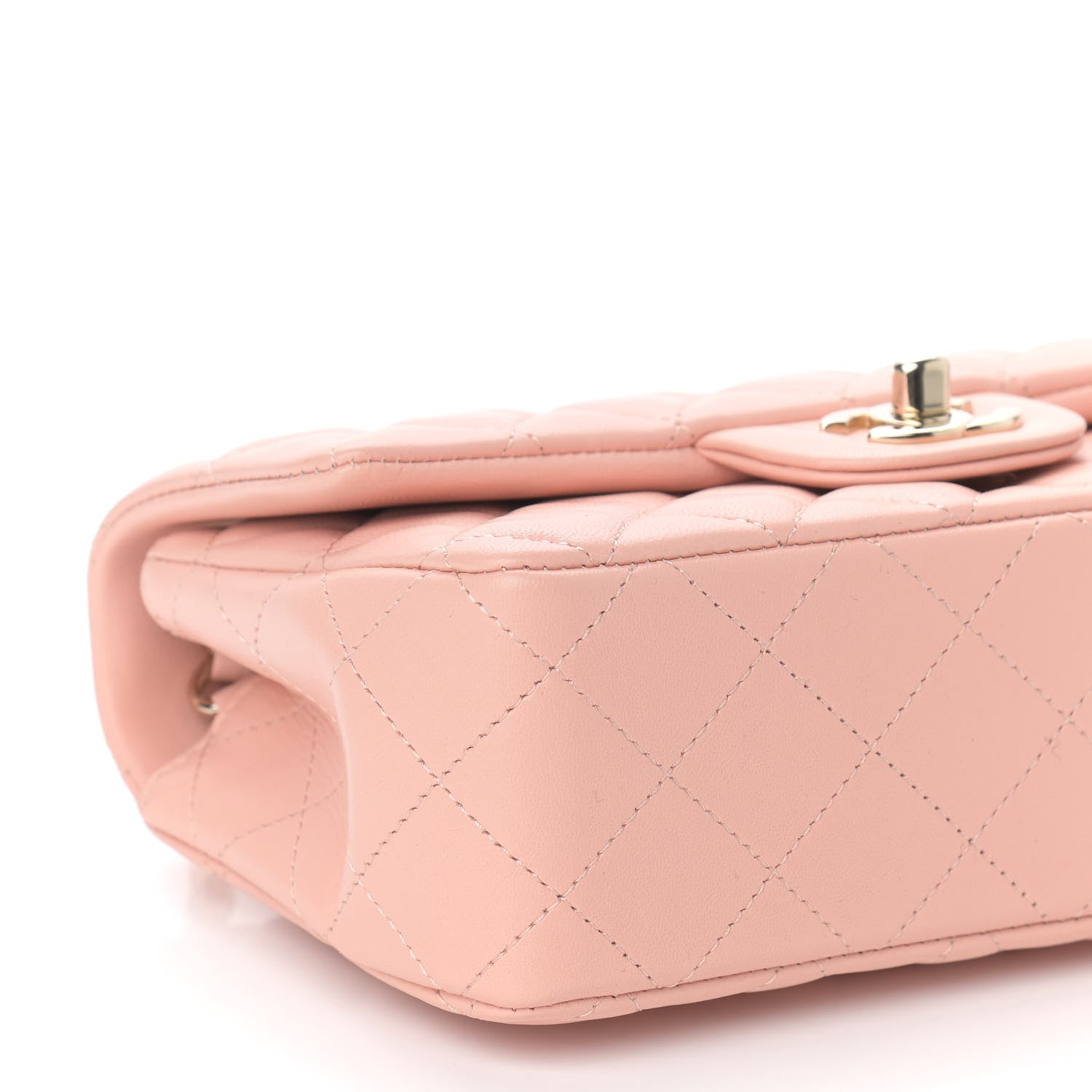 Chanel Lambskin Quilted Mini Rectangular Flap Light Pink 8 of 9