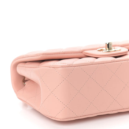 Chanel Lambskin Quilted Mini Rectangular Flap Light Pink 8 of 9