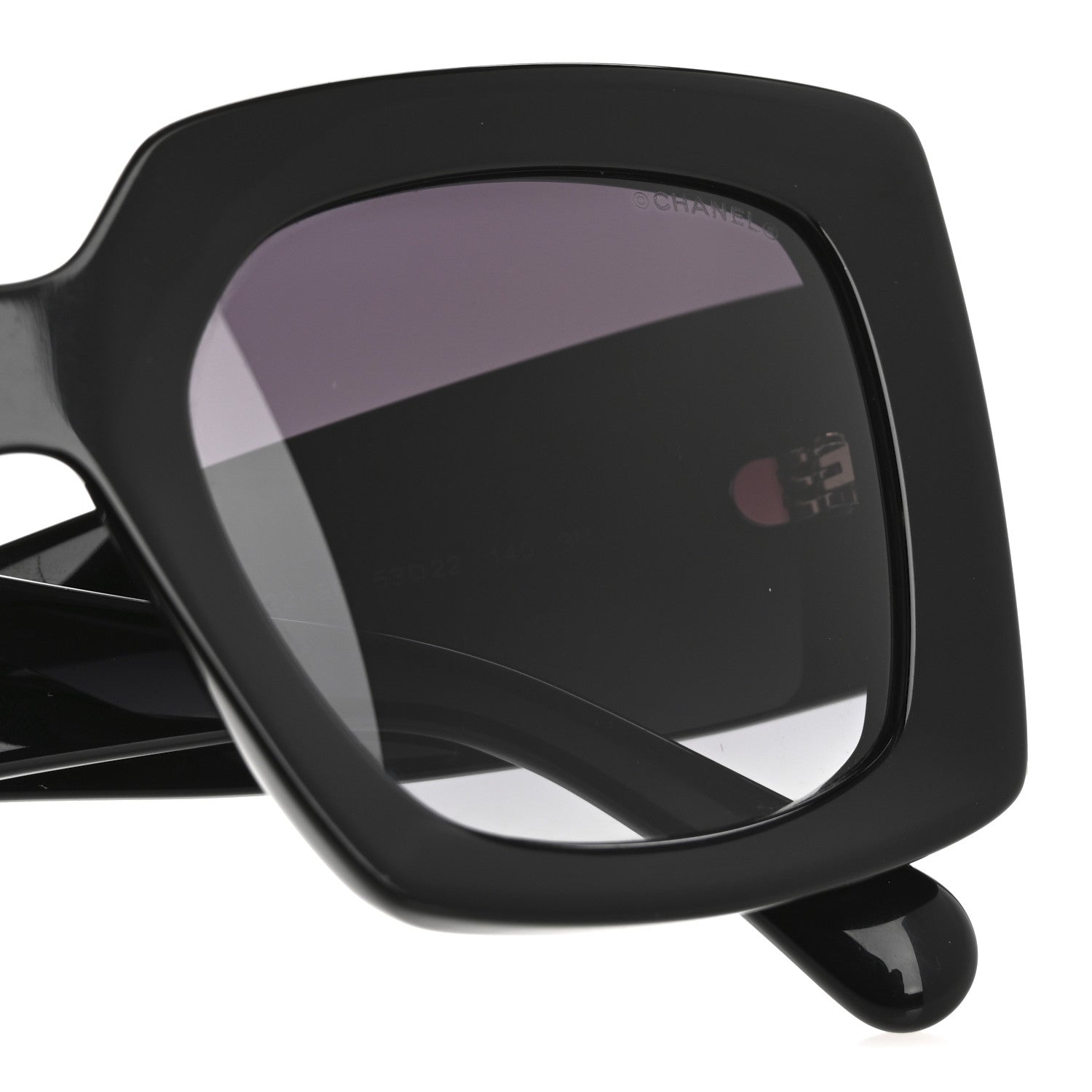 Chanel Acetate Rectangle Sunglasses 5435 Black 9 of 11